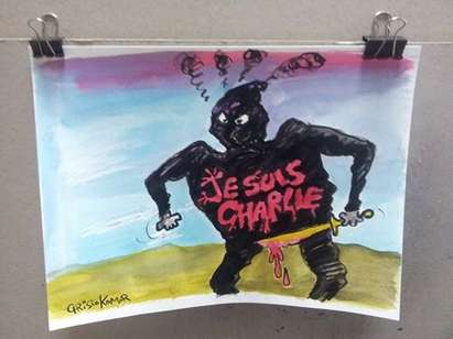 22 карикатури в отговор на 100-тици куршуми в „Шарли Ебдо“