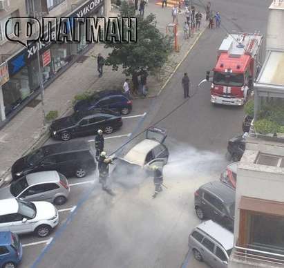 Паника до хотел "Атаген"! Кола с газово се самозапали в движение (СНИМКИ)