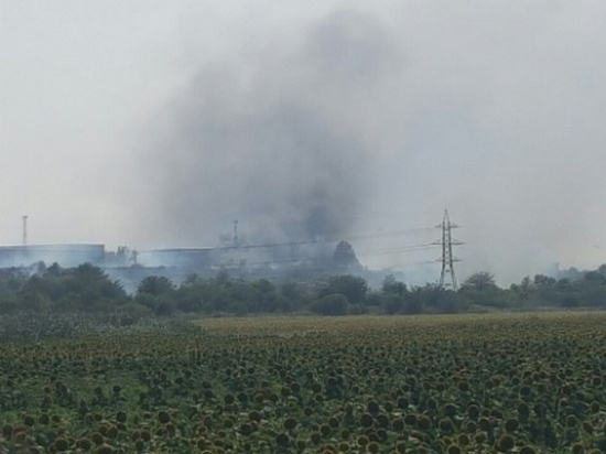Огромен пожар бушува край Дебелт