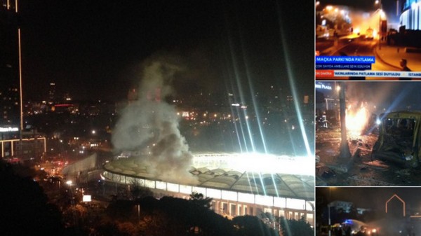 Извънредно! Коли-бомби избухнаха до стадион "Бешикташ" в Истанбул, 13 са загинали