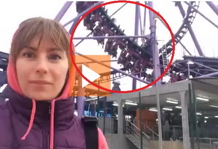 Ужас в Сочи: Хора висят на гроздове от строшено американско влакче на височина поне 50 метра (ВИДЕО)