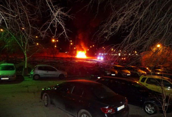 Кола горя в Студентски град