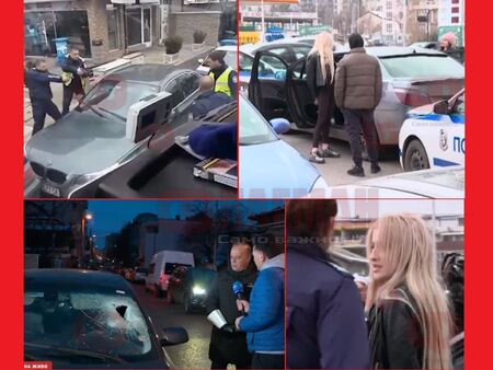 Екшън в София: Полицаи чупят стъкло на кола с пистолет след гонка с шофьор без книжка