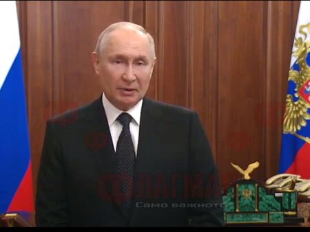 Владимир Путин с реч срещу ЧВК „Вагнер“, предателите стреляли в гръб (НА ЖИВО)
