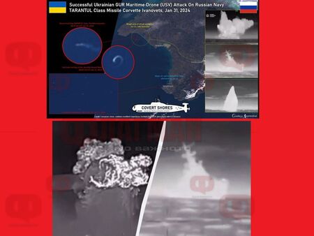 Катерът "Ивановец" потопен с британски дрон, а Путин мечтае за демилитаризирана зона с Украйна