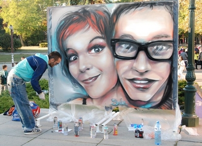 Графити артисти, скейтъри и байкъри се включиха в Бургас-най-усмихнатият град