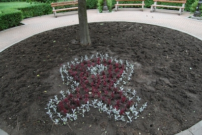 Панделка от цветя засади Община Поморие за жертвите на СПИН