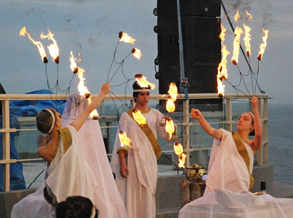 Огнен орфически ритуал откри тракийските съкровища в Бургас