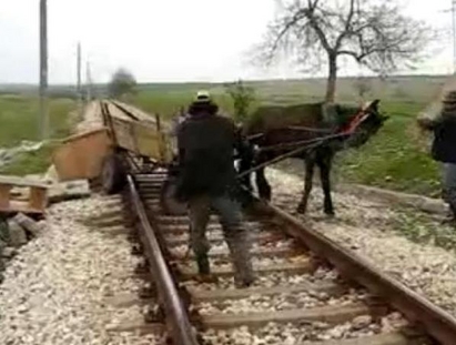 BG-сеир: Роми спряха влак с каруца (ВИДЕО)