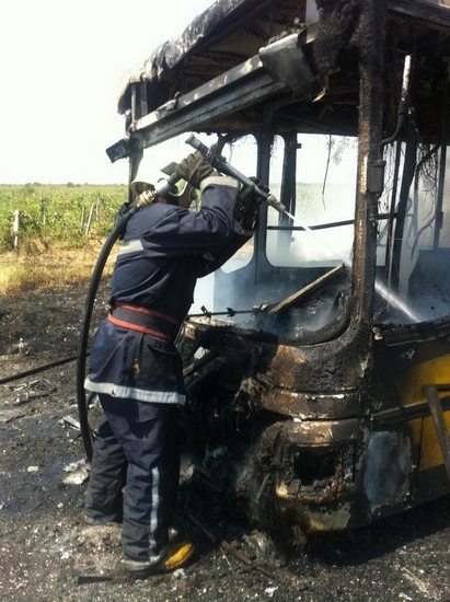 Изгоря пътнически автобус, пътуващ от Варна за Бургас
