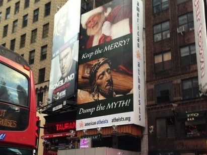 Затриха Исус на билборд в центъра на Ню Йорк