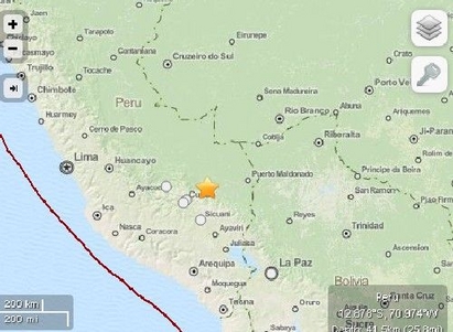 Трус от 5,2 по Рихтер люля и Перу
