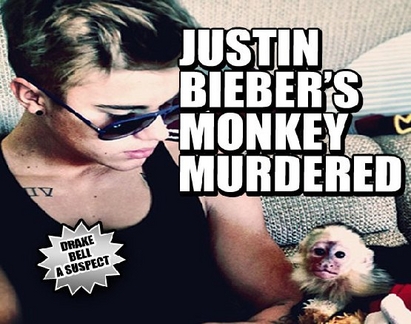 Маймуната на Джъстин Бийбър е убита?