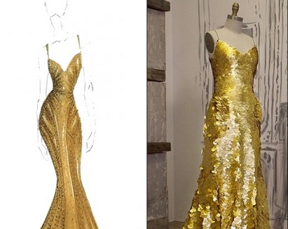 Ушиха рокля от 24-каратово злато за 1,5 млн. долара