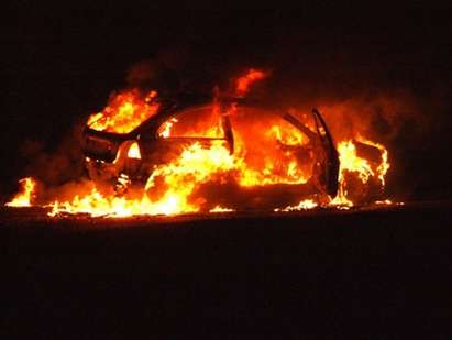 Aвтомобил горя в сунгурларското село Грозден