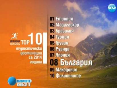 България попадна сред десетте топдестинации за туризъм през 2014-та