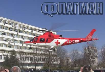 Eксперимент! Спасиха работник с въздушната линейка, пострадал при зловещ производствен инцидент в Бургас (ВИДЕО)