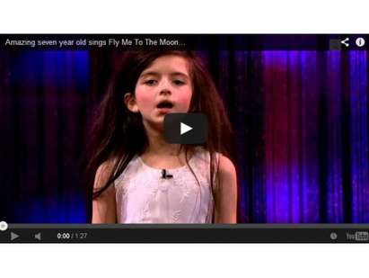 Невероятна! Вижте как 7-годишна пее като Франк Синатра (видео)