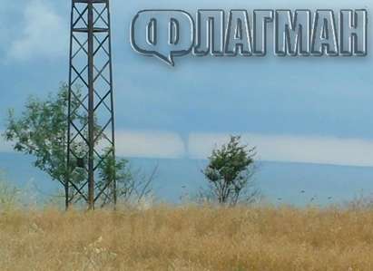 Ексклузивно във Флагман.бг: Видео от феномена торнадо над  Сарафово (ВИДЕО)