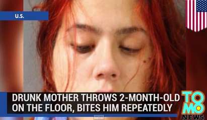 Пияна американка нахапа бебето си, блъскала го жестоко и в стените (ВИДЕО)