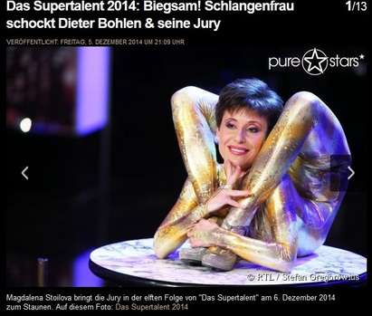 Жената-змия от Бургас изненадващо отпадна от финала на шоуто "Германия търси талант"