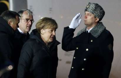 Меркел и Оланд в Кремъл,  преговарят с Путин  за Украйна