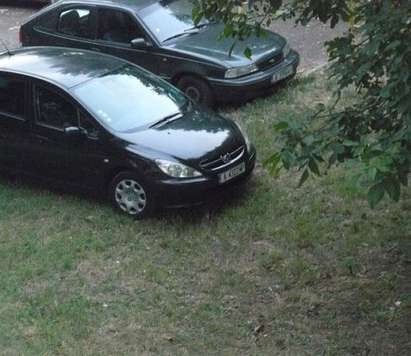 Бургазлийки паркират колите си в градинка пред жилищен блок в „Изгрев“, никой не ги наказва