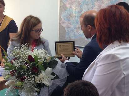 Кметът Димитър Германов награди председателя на Общинския съвет в Приморско