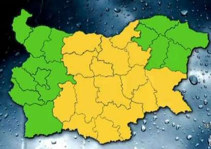 Обявиха жълт код за Бургас и още 14 области за проливни дъждове