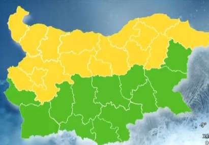 Жълт код е обявен в 16 области заради ниските температури