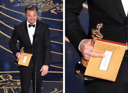 Записът "Оскар"-а на Леонардо ди Каприо втрещи света! Когато всички видяха отблизо ръката му...