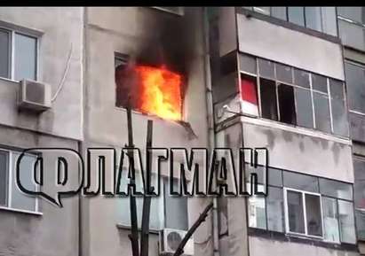 Вижте пламъците, изпепелили апартамента на Тенката в ж. к. „Славейков” (ВИДЕО)