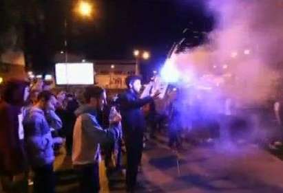 Бой в Скопие, двама полицаи ранени