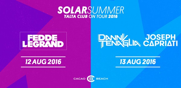 SOLAR SUMMER продължава с Fedde Le Grand, Danny Tenaglia и Joseph Capriati