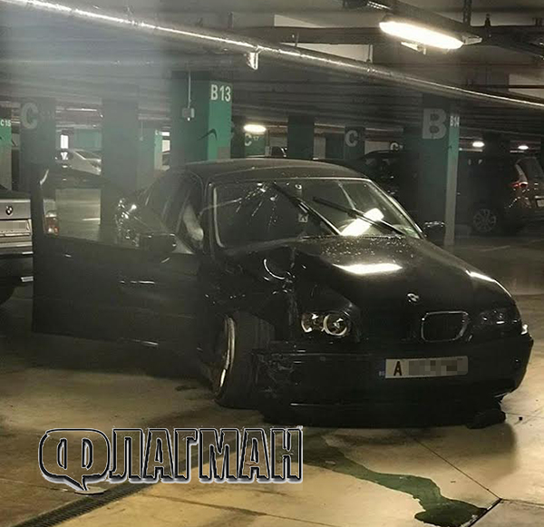 БМВ катастрофира в подземния паркинг на МОЛ „Галерия”! (СНИМКА)