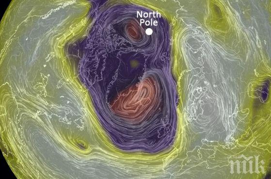 Температурите на Северния полюс с рекорд за Коледа
