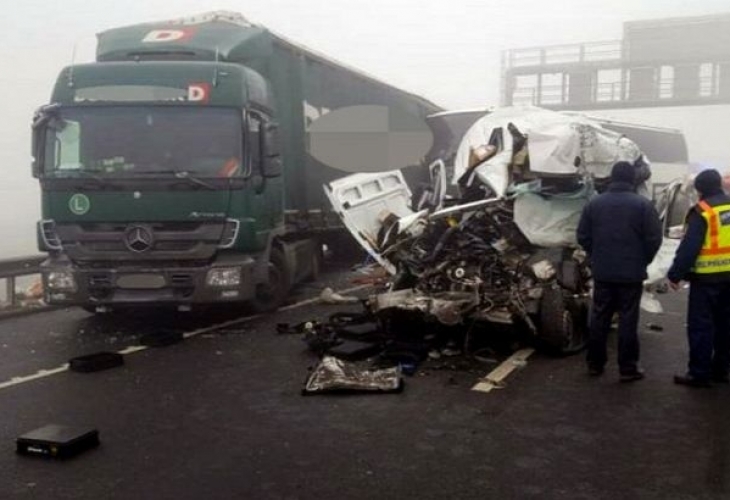 Извънредно! Има загинала българка при зверската верижна катастрофа в Унгария (ВИДЕО)