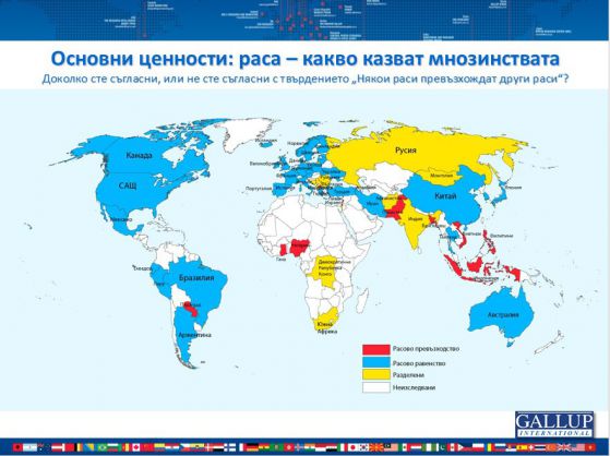 Галъп интернешенъл: 44 на сто от българите са расисти