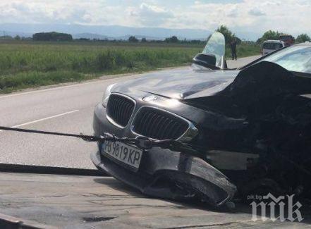 Тежка катастрофа на АМ "Хемус", румънско семейство е откарано в болница