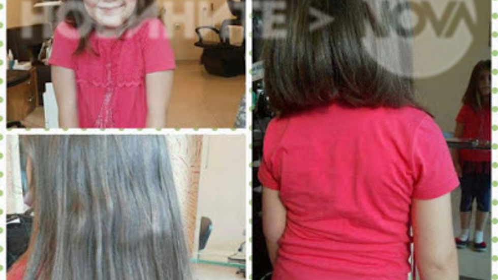 6-годишно момиче дари косата си на онкоболни