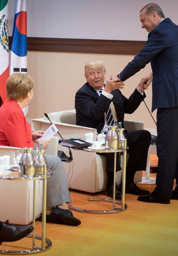 Тръмп и Ердоган като първи дружки на срещата на Г-20