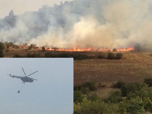 Огнеборци! Военният хеликоптер ще загаси пожара край Изворище за два часа (ОБНОВЕНА)