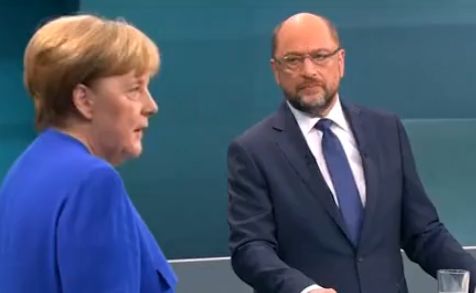 Меркел срази Мартин Шулц в ТВ дебат преди изборите