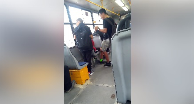 Гаменчета в трамвая: Момчета замерят хора с кестени!