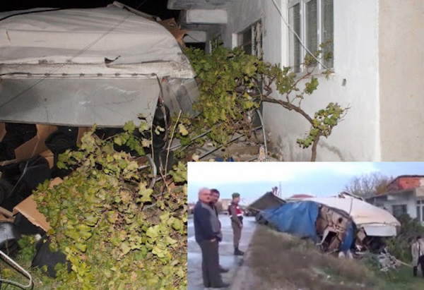 Тираджия катастрофира, заби камиона си в ел. стълб (СНИМКИ)