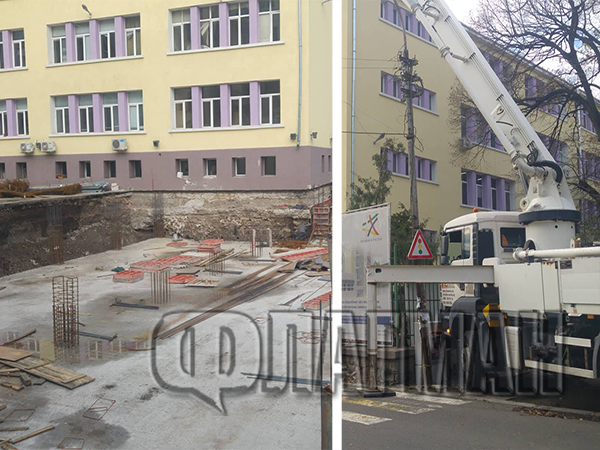 Положиха основите на новия физкултурен салон на Търговската гимназия, вижте докъде е стигнал строежът (СНИМКИ)
