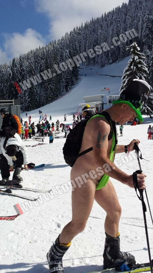 Гол скиор предизвика фурор на пистата в Банско