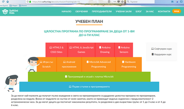СофтУни стартира нови курсове за най-малките програмисти от февруари в бизнес инкубатора