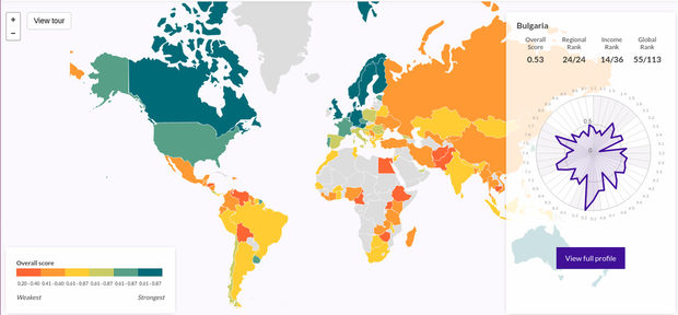 България пада до 55-о място в класацията "Върховенство на закона"