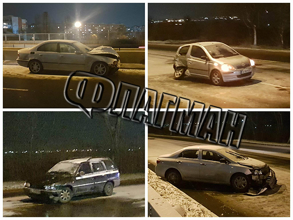 Хрониката на безумието: МВР с подробности за пътния апокалипсис след 0.5 см сняг в Бургас (СНИМКА)